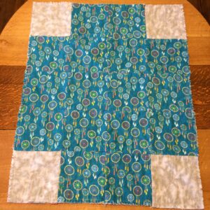 Reverse flannel side of quilt